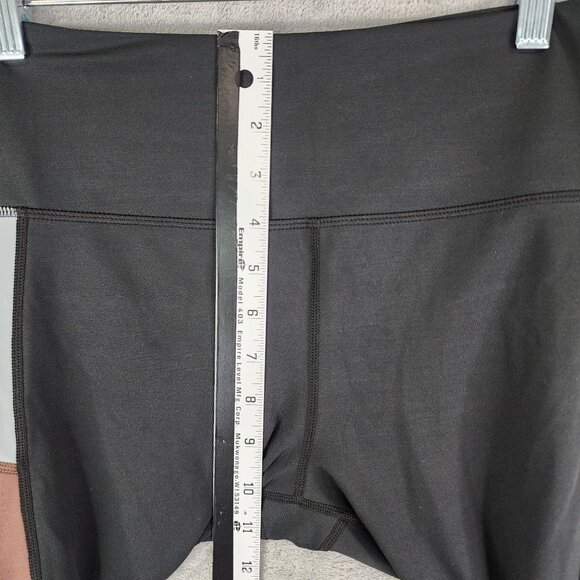 Womens Black Zyia Active Leggings Gray Brown Peach Colorblock Size 6-8 - Picture 8 of 12